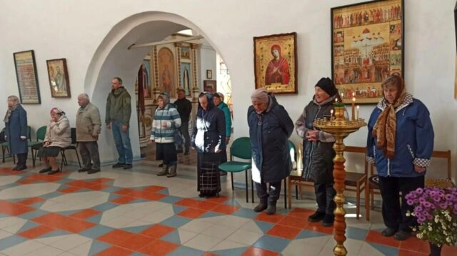 Богослужение в Преображенском храме с. Спас-Дощатый